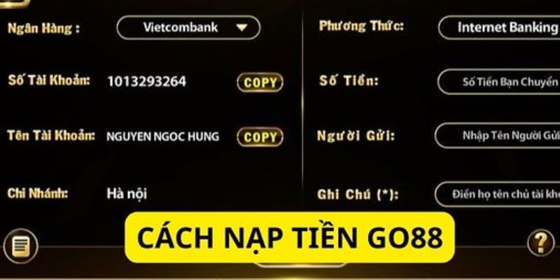Trang chủ 12 Cách nạp tiền GO88